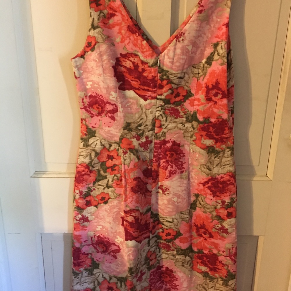 Talbots Lined Cotton Sundress Beautiful Floral Print Size 10 - So colorful!